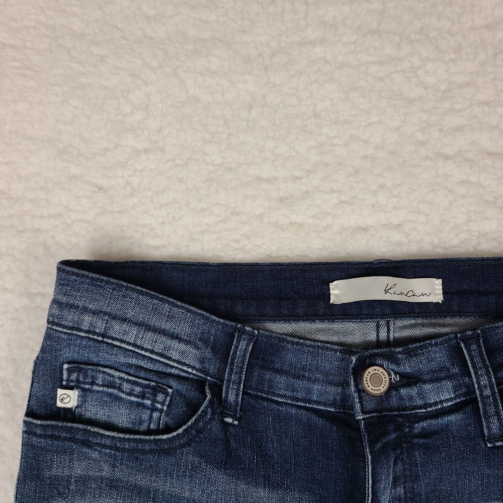 KanCan Jeans Womens 9/28 Blue Skinny Distress Mid Rise Dark Wash Denim KC81178D - Picture 3 of 13
